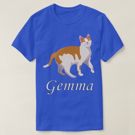 かわいい猫ジェムマ Tシャツ (デザイン正面)