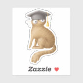 かわいい猫スクールブック読おもしろい シール (シート)