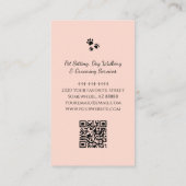 かわいい猫スケッチQRコードプロフェッショナルペットシッター 名刺 (裏面)