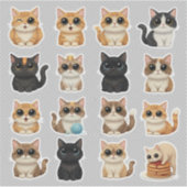 かわいい猫ステッカー  シール (正面)