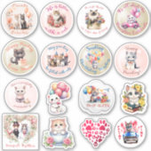 かわいい猫ステッカー シール (正面)