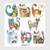 かわいい猫ステッカー シール (シート)