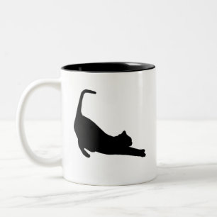 かわいい猫ストレッチ ツートーンマグカップ