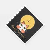 かわいい猫スパイダーハッピーハローウィンID865 スタンダードランチョンナプキン (角)