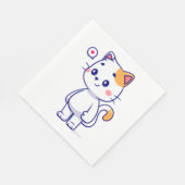 かわいい猫スマイル スタンダードランチョンナプキン (角)