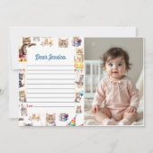 かわいい猫タイムカプセルノートメッセージカード 招待状 (正面)