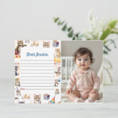 かわいい猫タイムカプセルノートメッセージカード 招待状 (スタンド正面)