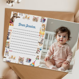 かわいい猫タイムカプセルノートメッセージカード 招待状