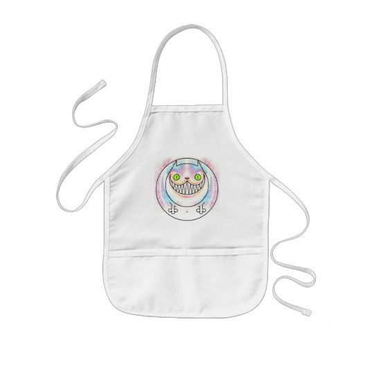 かわいい猫チェシャ猫エプロン子供へ 子供用エプロン (正面)