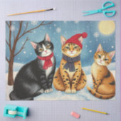 かわいい猫ティシュペーパー 薄葉紙 (クラフト)
