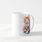 かわいい猫デザインインネオ伝統的スタイル コーヒーマグカップ (正面右)
