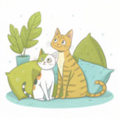 かわいい猫デザインシール シール (正面)