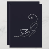 かわいい猫デザイン |猫好きフラットカード (正面/裏面)