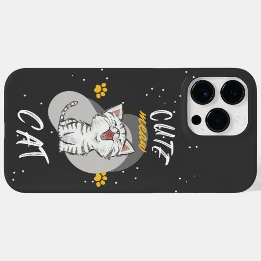 かわいい猫デザイン Case-Mate iPhoneケース (裏面 (横))