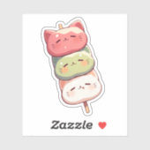かわいい猫トライカラーだんご シール (シート)