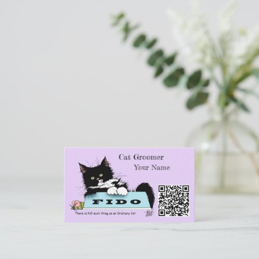 かわいい猫トリマー 名刺 (スタンド正面)