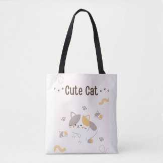 かわいい猫トートバッグ | かわいい猫キャンバストート トートバッグ