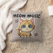 かわいい猫ニャーニャー クッション (ブランケット)