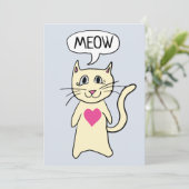 かわいい猫ニャー愛するバレンタインデー シーズンカード (スタンド正面)