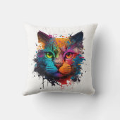 かわいい猫ネオンインクスプラッシュ クッション (裏面)