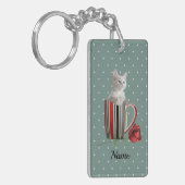 かわいい猫ネコちゃんペット好きな人への贈り物 キーホルダー (正面左)