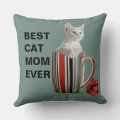 かわいい猫ネコちゃんペット好きな人への贈り物 クッション (裏面)