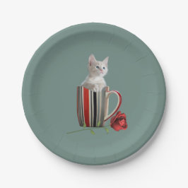 かわいい猫ネコちゃんペット好きな人への贈り物 ペーパープレート