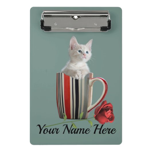 かわいい猫ネコちゃんペット好きな人への贈り物 ミニクリップボード (正面)