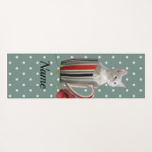 かわいい猫ネコちゃんペット好きな人への贈り物 ヨガマット (裏面(横))