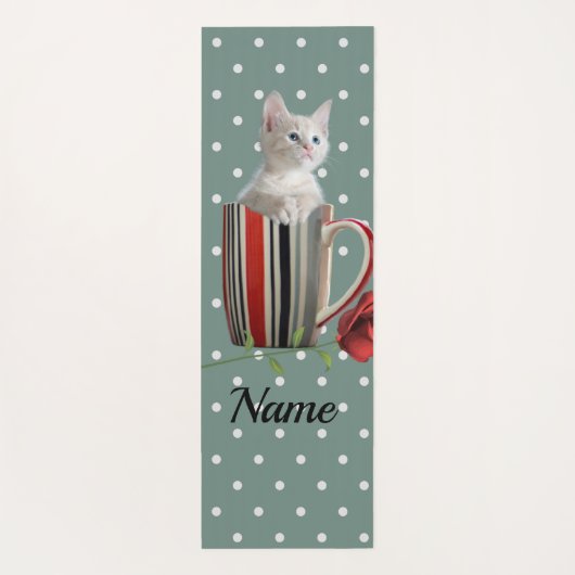 かわいい猫ネコちゃんペット好きな人への贈り物 ヨガマット (裏面)