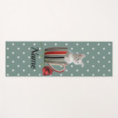 かわいい猫ネコちゃんペット好きな人への贈り物 ヨガマット (正面(横))