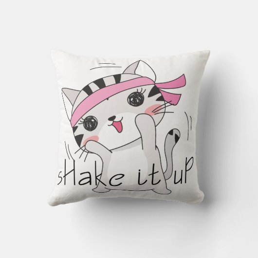 かわいい猫ネコエクササイズ体操枕 クッション (裏面)