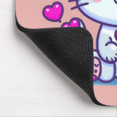 かわいい猫ネコハートバレンタインインスパイア | マウスパッド (コーナー)