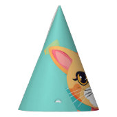 かわいい猫ネコ動物の誕生会 パーティーハット (左)