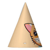 かわいい猫ネコ動物の誕生会 パーティーハット (左)