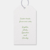 かわいい猫ハッピーイースタープレゼントラベル ギフトタグ (裏面)