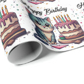 かわいい猫ハッピーバースデー ラッピングペーパー (ロールコーナー)