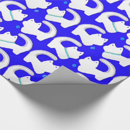 かわいい猫ハヌッカギフトラッピング紙 ラッピングペーパー (角)