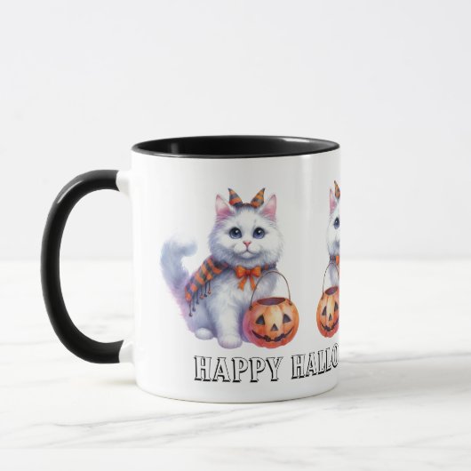 かわいい猫ハロウィンマグ マグカップ (左)