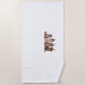 かわいい猫ハロウィーン子猫ハロウィーン動物ペットメンズ ビーチタオル (正面)