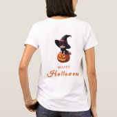 かわいい猫ハロウィーン Tシャツ (裏面)