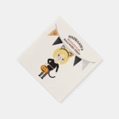 かわいい猫ハローウィンパーティ スタンダードカクテルナプキン (角)