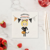 かわいい猫ハローウィンパーティ スタンダードカクテルナプキン (インサイチュ)