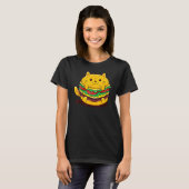 かわいい猫ハンバーガー Tシャツ (正面フル)