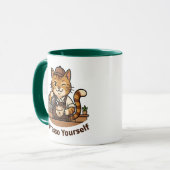 かわいい猫バリスタ コーヒー好き カワイイ マグカップ (正面左)