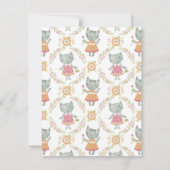 かわいい猫バレンタインデー ノートカード (裏面)