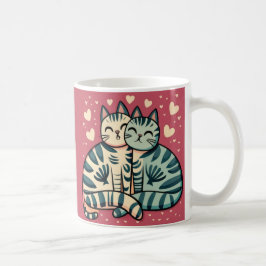 かわいい猫バレンタイン コーヒーマグカップ