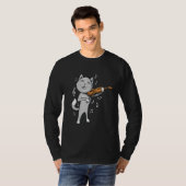 かわいい猫バ遊イオリンバイオリンバイオリン Tシャツ (正面フル)