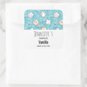 かわいい猫パタお洒落ンろうそく事業 スクエアシール (バッグ)