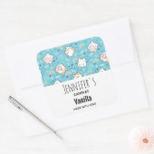 かわいい猫パタお洒落ンろうそく事業 スクエアシール (封筒)